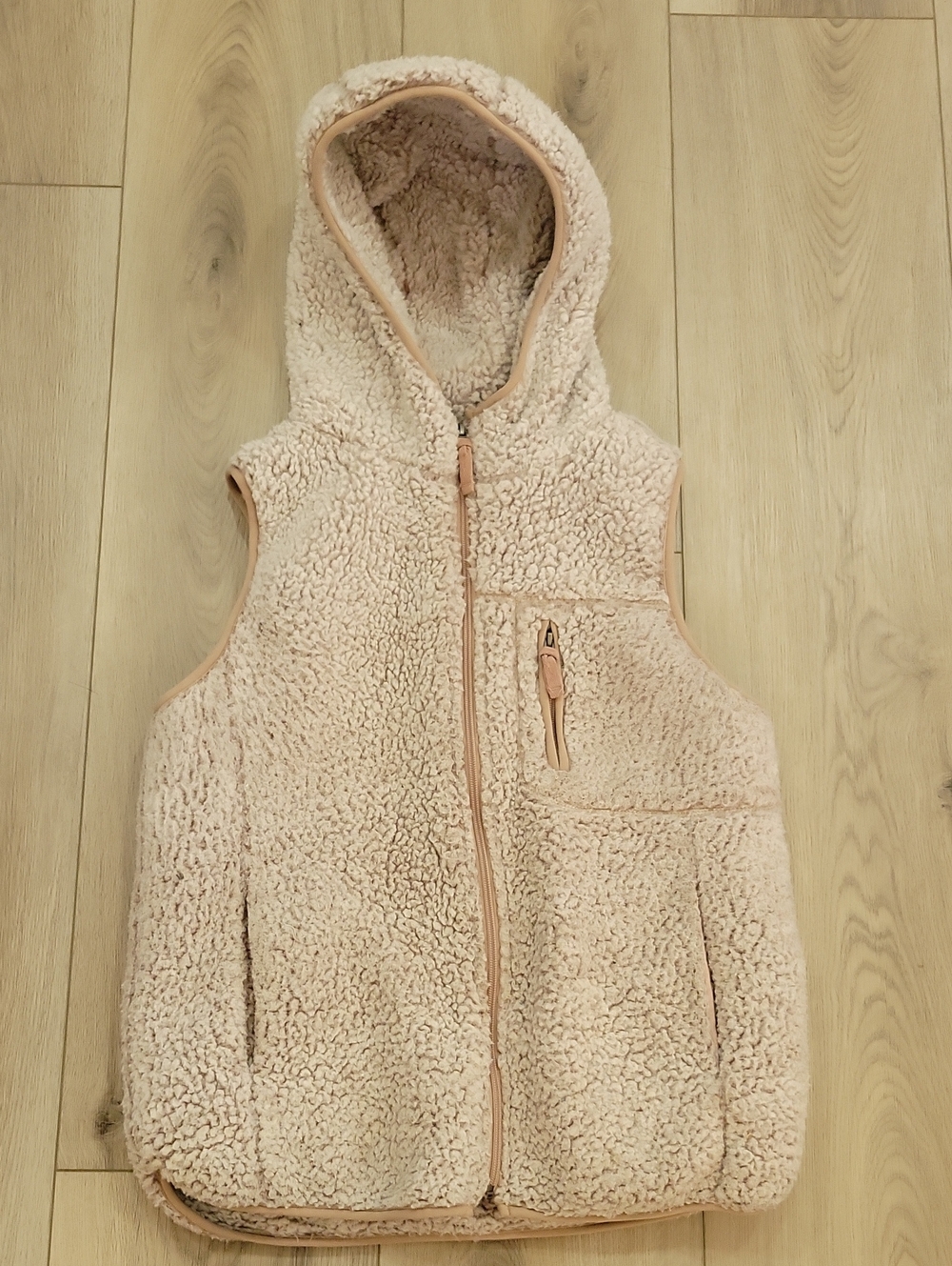 Thread & Supply Kids Hooded Sherpa Vest - Blush
